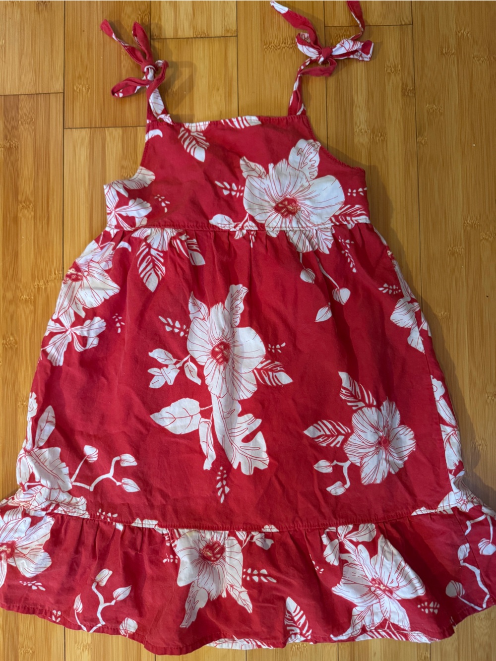 Handmade Girls Hawaiian Print Dress from Bitty Bambu and Mu`u House